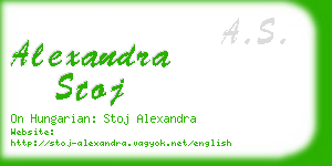 alexandra stoj business card